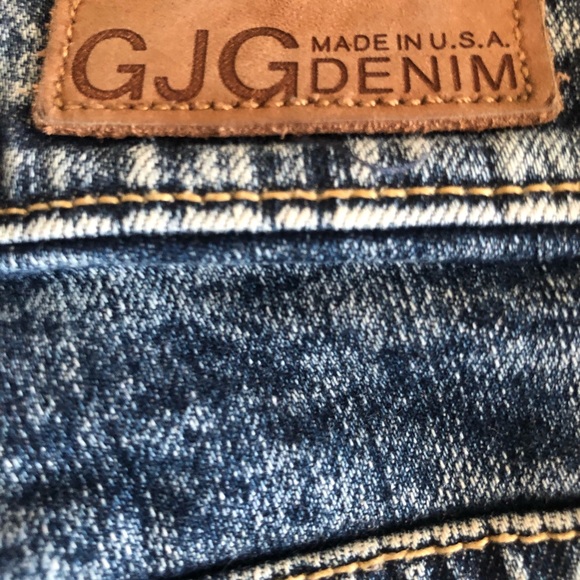 GJG High Rise Shorts Size S/24 Mineral Dark Wash Blue Jean Denim Shorts - Picture 6 of 16